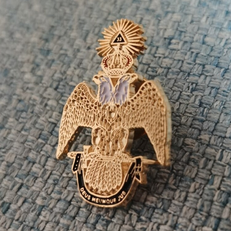 33rd Degree Scottish Rite Brooch - Lapel Pin badge - Bricks Masons