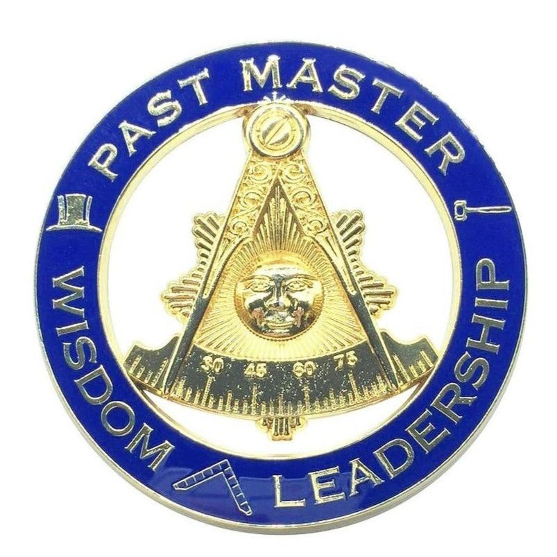 Past Master Blue Lodge Car Emblem - Wisdom And Leadership Medallion - Bricks Masons