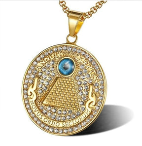 Eye Of Providence Necklace - NOVUS ORDO SECLORUM - Bricks Masons