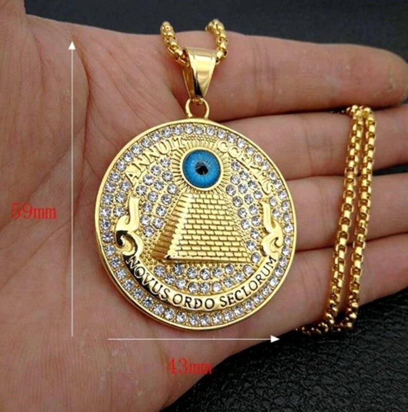 Eye Of Providence Necklace - NOVUS ORDO SECLORUM - Bricks Masons