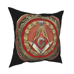 Master Mason Blue Lodge Pillowcase - Compass & Square G Vintage - Bricks Masons