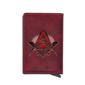Widows Sons Wallet - Skull and Bones Card Holder Leather (4 colors) - Bricks Masons
