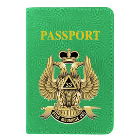 33rd Degree Scottish Rite Wallet - Passport & Credit Card Holder - Bricks Masons