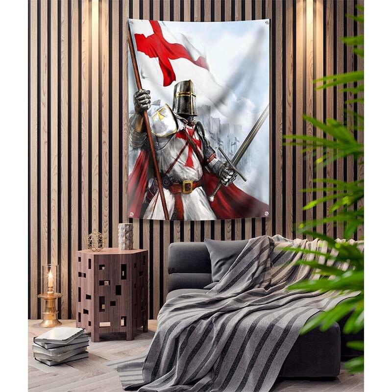 Knights Templar Commandery Flag - Printed - Bricks Masons