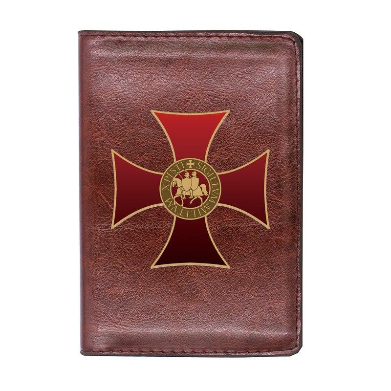 Knights Templar Commandery Wallet - Cross Passport & Credit Card Holder - Bricks Masons