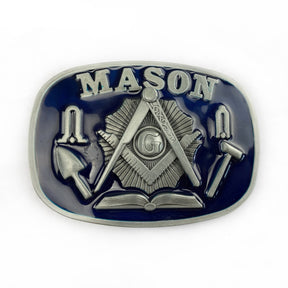 Master Mason Blue Lodge Belt - Square and Compass G - Bricks Masons
