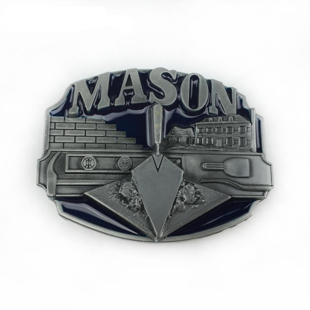 Masonic Buckle & Belt - Black Enameled - Bricks Masons