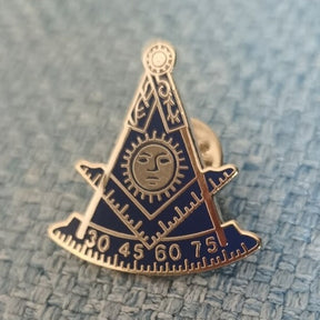 Past Master Blue Lodge Lapel Pin - AF AM - Bricks Masons