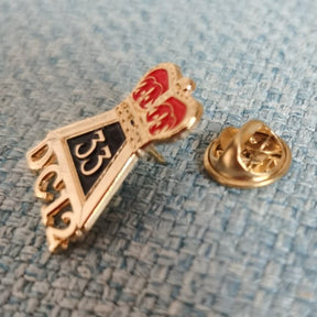 33rd Degree Scottish Rite Lapel Pin - Crown - Bricks Masons