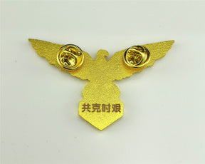Master Mason Blue Lodge Lapel Pin - Eagle Dividers Trisquare Silver & Gold - Bricks Masons