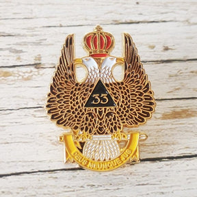 33rd Degree Scottish Rite Lapel Pin - Ancient and Accepted - Bricks Masons