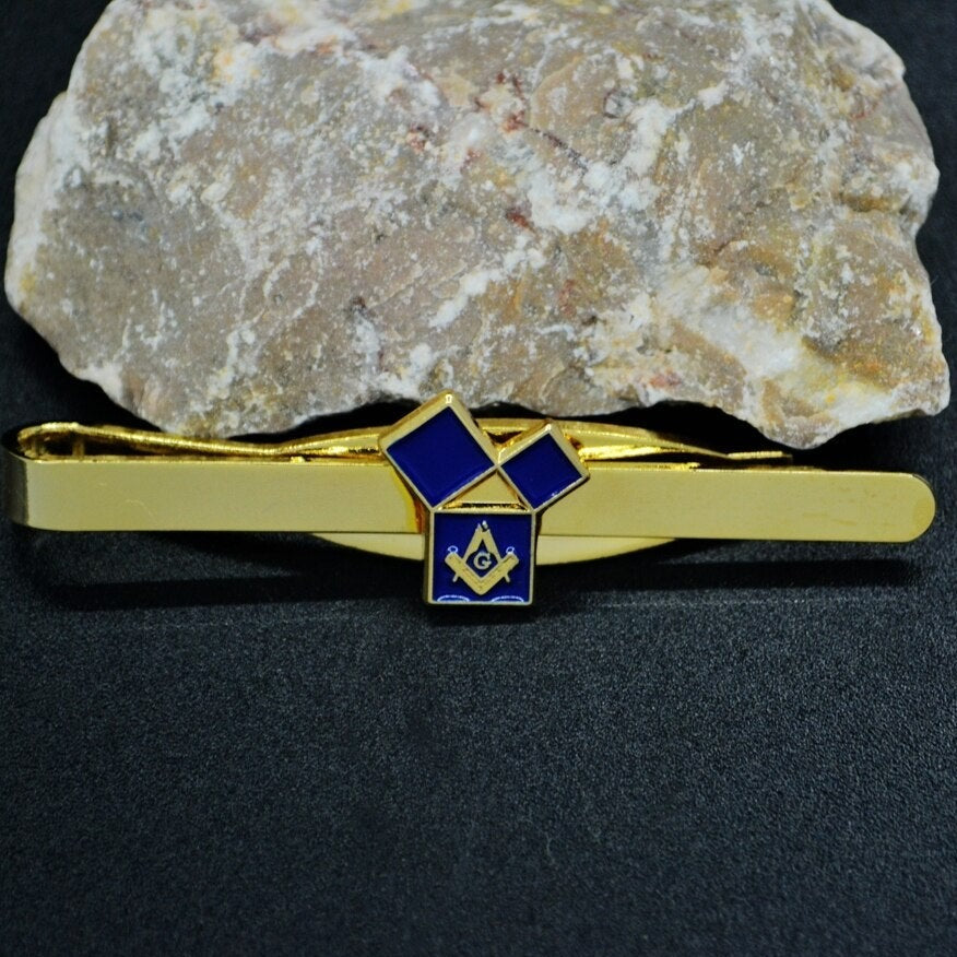Master Mason Blue Lodge Tie Bar - Pythagorean Theorem - Bricks Masons