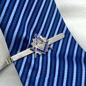 Master Mason Blue Lodge Tie Bar - Square and Compass G - Bricks Masons