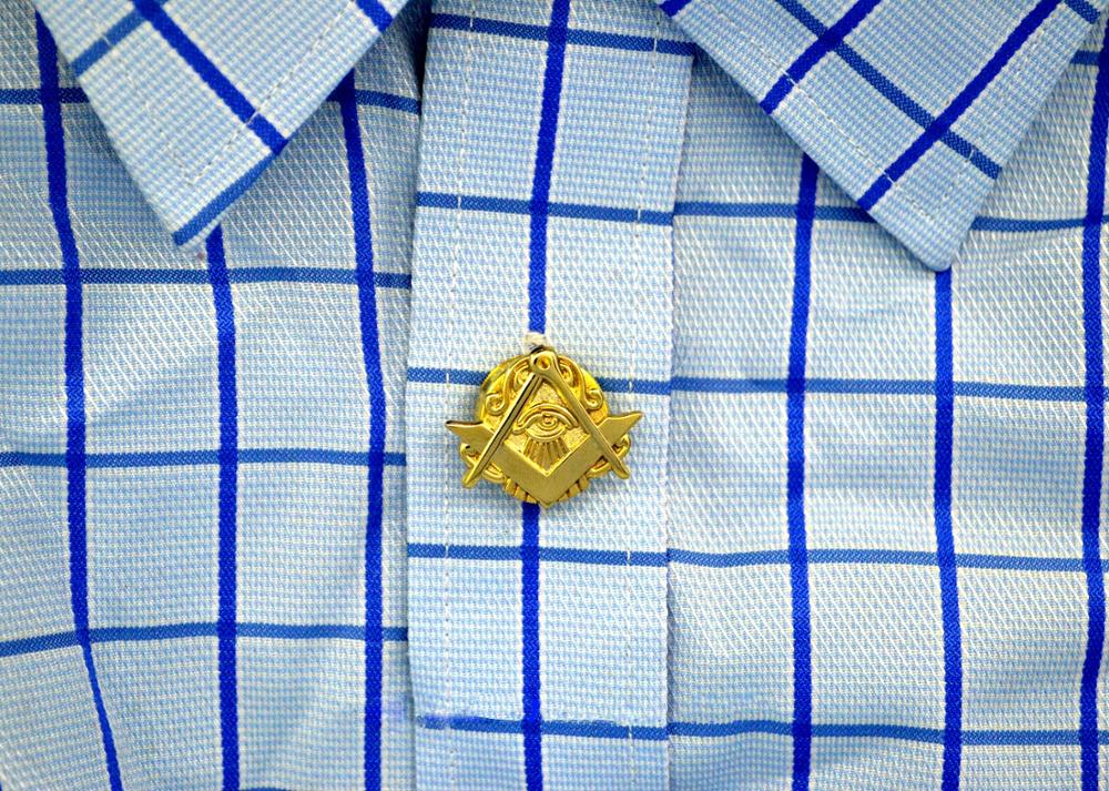 Eye Of Providence Button Cover - Gold - Bricks Masons