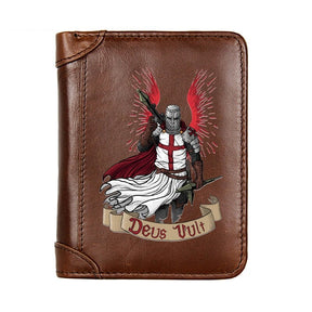 Knights Templar Commandery Wallet - (Brown/Black/Coffee) - Bricks Masons