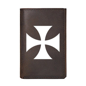 Knights Templar Commandery Wallet - Genuine Leather Cross and Credit Card Holder - Bricks Masons