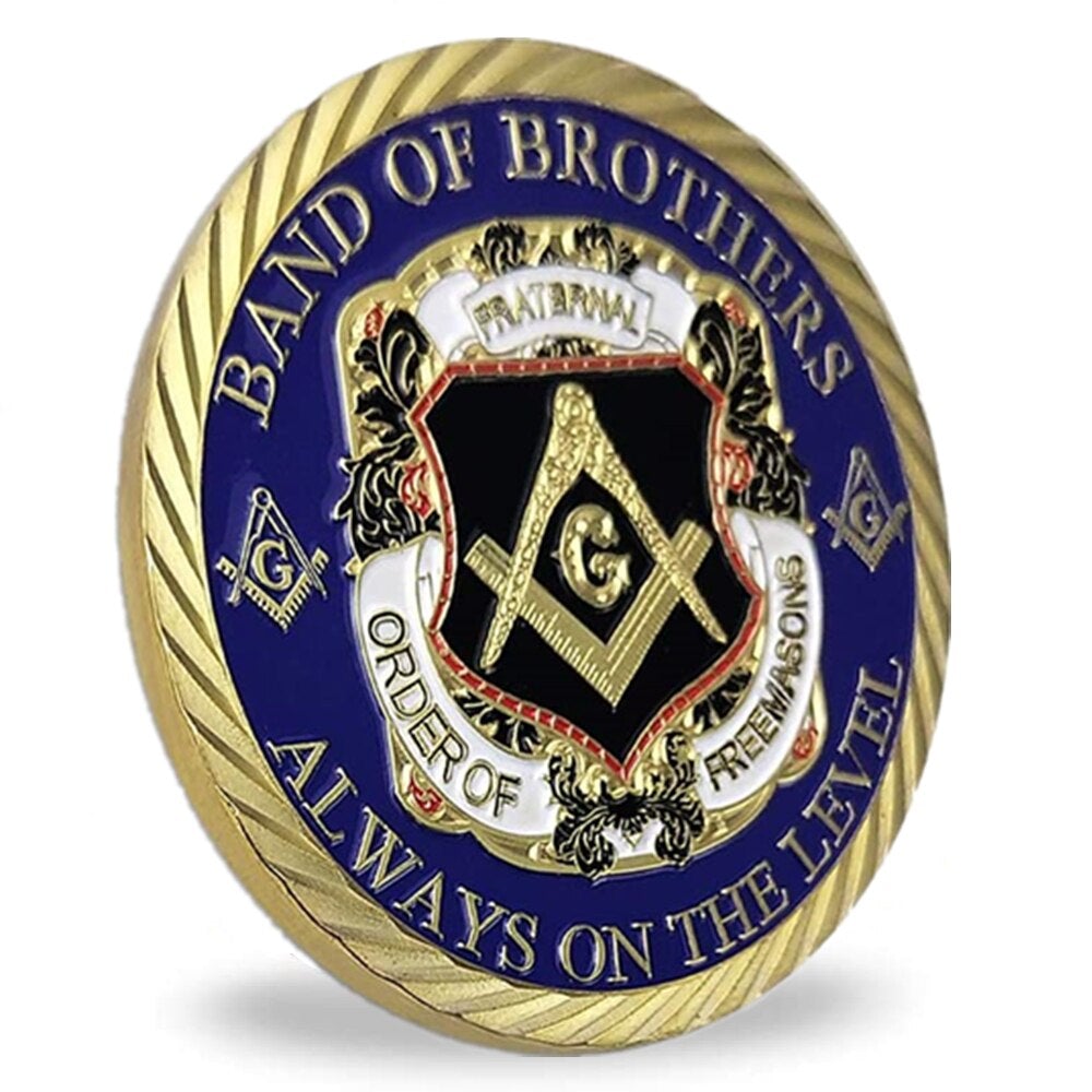 Master Mason Blue Lodge Coin - Band Of Brothers - Bricks Masons