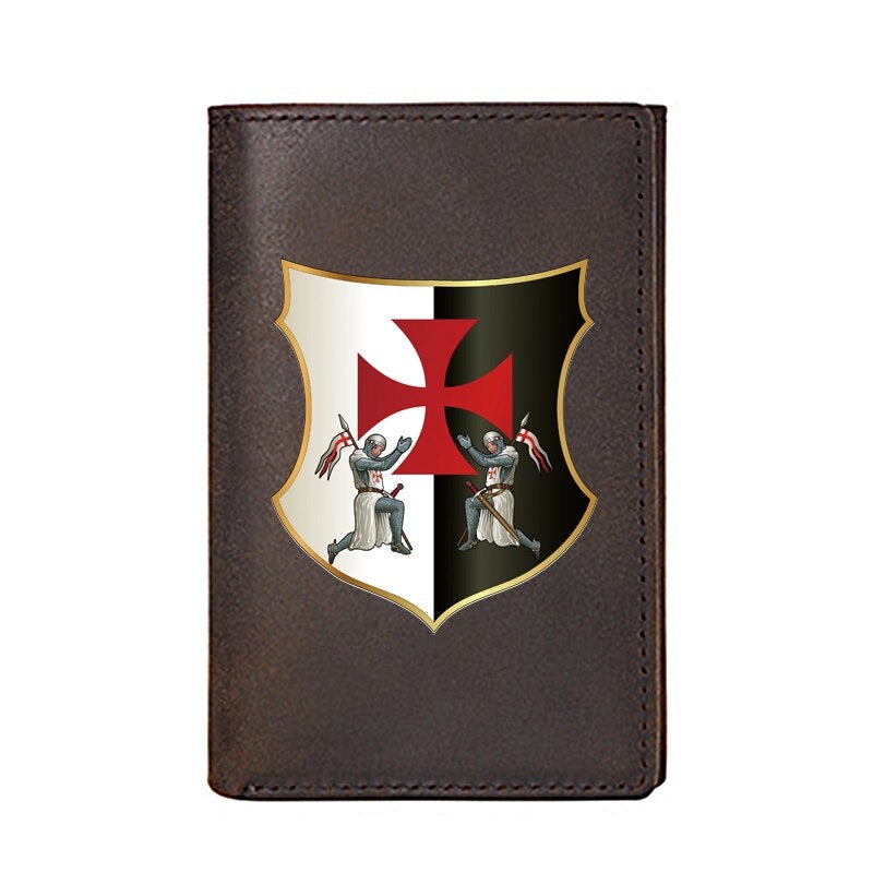 Knights Templar Commandery Wallet - Genuine leather - Bricks Masons