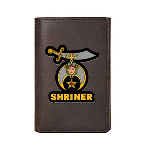 Shriners Wallet - Genuine Leather and Credit Card Holder - Bricks Masons