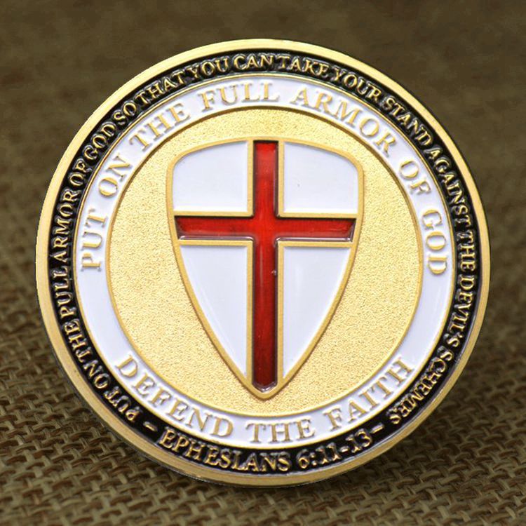 Knights Templar Commandery Coin - Put on The Full Armor of God Ephesians - Bricks Masons