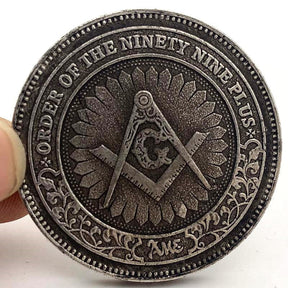 Master Mason Blue Lodge Coin - Order Of The Ninety Nine Plus and Order Of Knights Hospitaller - Bricks Masons