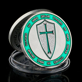 Knights Templar Commandery Coin - Crusaders Cross Souvenir Commemorative - Bricks Masons