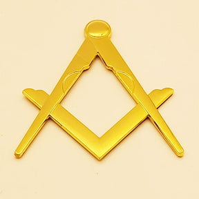Master Mason Blue Lodge Car Emblem - Square and Compass Medallion - Bricks Masons