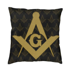 Master Mason Blue Lodge Pillowcase - Square and Compass G - Bricks Masons