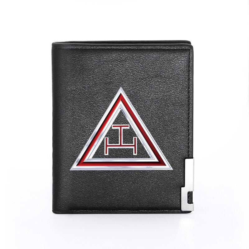 Royal Arch Chapter Wallet - Credit Card Holder (Black & Brown) - Bricks Masons