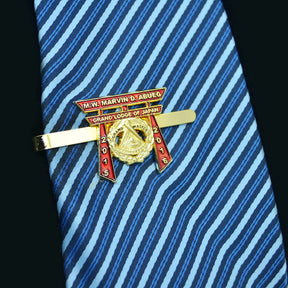 Grand Master Blue Lodge Tie Bar - M.W MARVIN D. ABUEG Grand Lodge of Japan - Bricks Masons