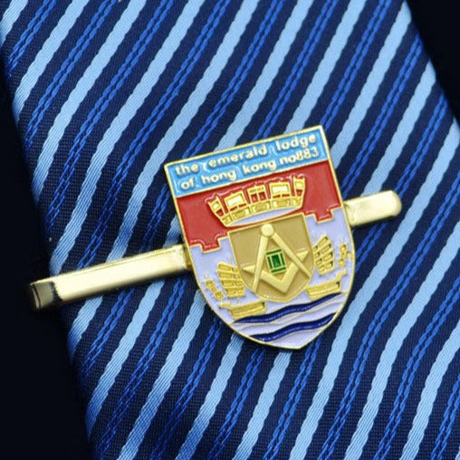 Master Mason Blue Lodge Tie Bar - The Emerald Lodge of Hong Kong No. 883 - Bricks Masons