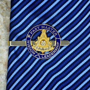 Past Master Blue Lodge Tie Bar - WISDOM LEADERSHIP Gold - Bricks Masons