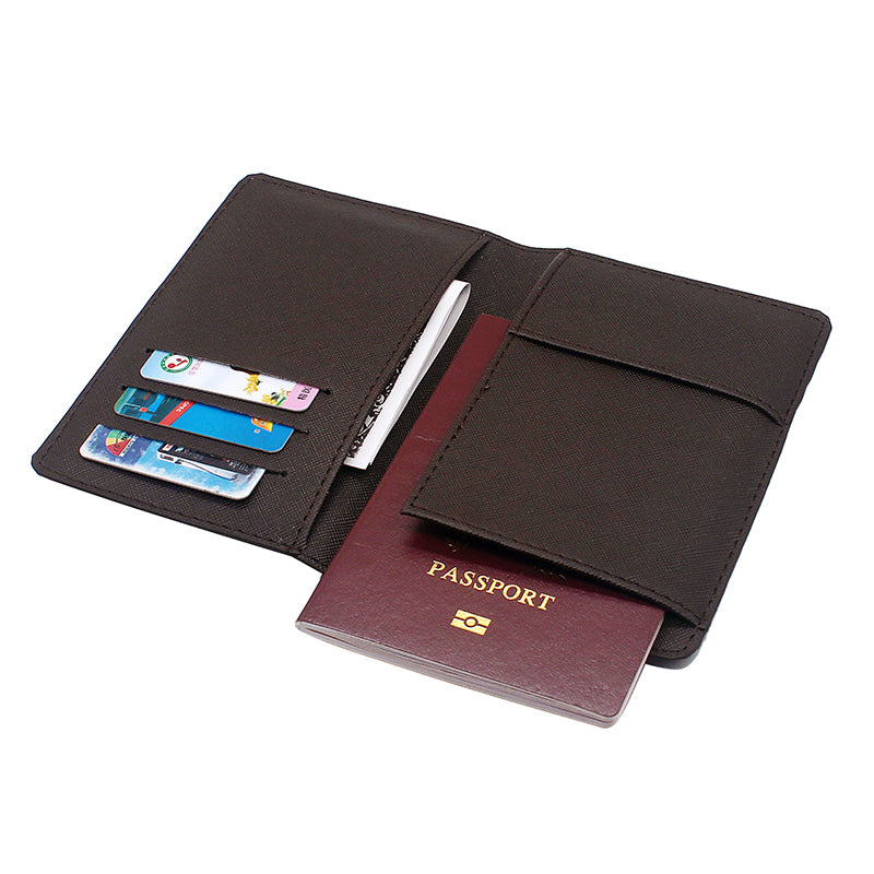 Widows Sons Wallet - Bikers ASSN PU Leather Passport & Credit Card Holder (Black/Brown) - Bricks Masons