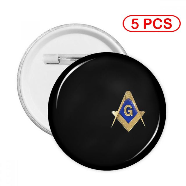 Master Mason Blue Lodge Brooch - Square & Compass G - Bricks Masons