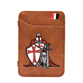 Knights Templar Commandery Wallet - (Black & Brown) - Bricks Masons