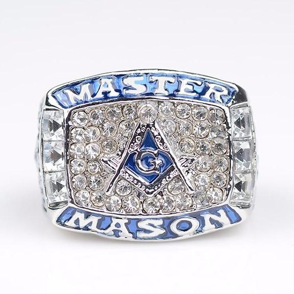 Master Mason Blue Lodge Ring - Blue - Bricks Masons