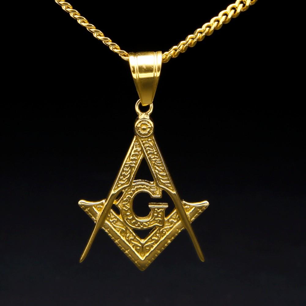 Master Mason Blue Lodge Necklace - Compass & Square G [Gold] | Bricks ...