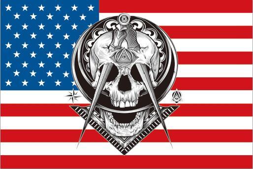 Widows Sons Flag - USA - Bricks Masons