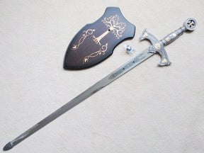 12th Century Espada Knights Templar Sword W/ Plaque 48" - Bricks Masons