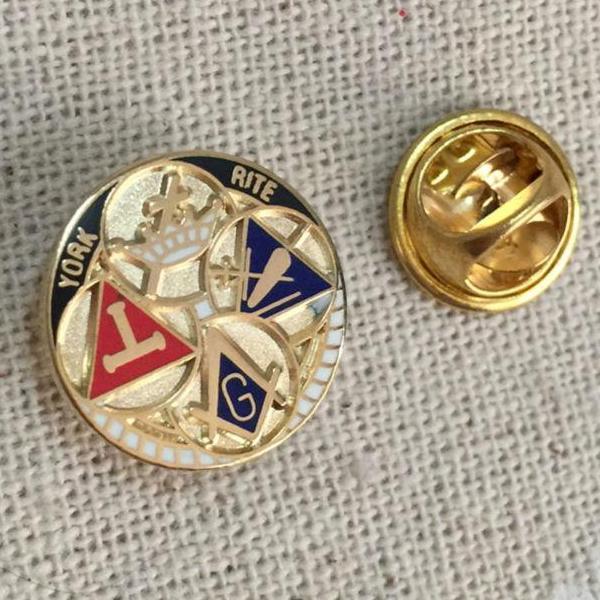 york rite Masonic tools 15MM lapel pin - Bricks Masons