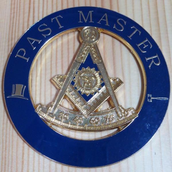 Past Master Blue Lodge Car Emblem - Blue - Bricks Masons