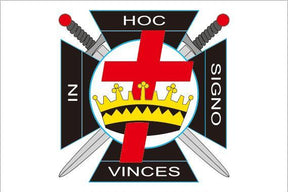 IN HOC SIGNO VINCES Knights Templar Masonic Flag - Bricks Masons