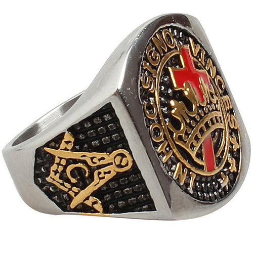 Knights Templar Commandery Ring - IN HOC SIGNO VINCES | Bricks Masons