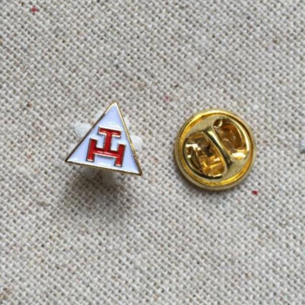 York Rite Triple Tau Triangle Masonic Freemason Lapel Pin - Bricks Masons