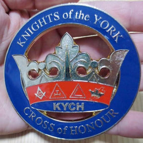 Knights of the York Cross of Honour Car Emblem - Blue 3" KYCH Medallion - Bricks Masons