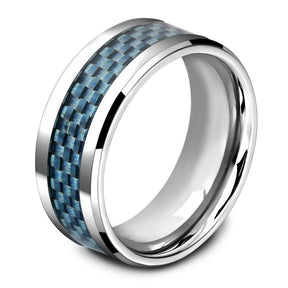 Masonic Ring - Checkered Blue Carbon - Bricks Masons