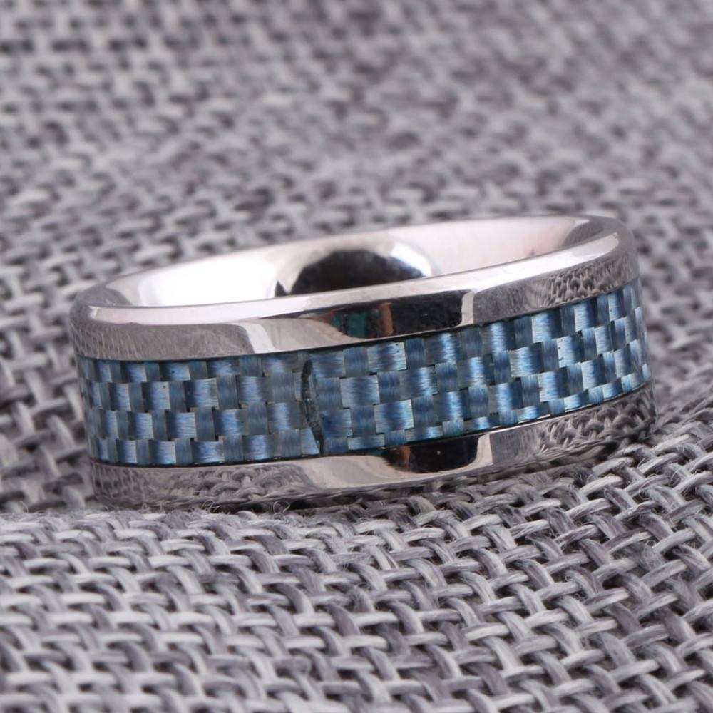 Masonic Ring - Checkered Blue Carbon - Bricks Masons