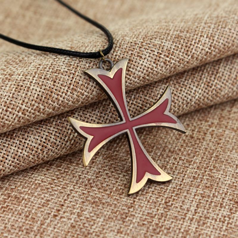 Amazon.com: NauticalMart Pendant Masonic Knight's Templar Crusader Red Cross  Stainless Steel Necklace with Free 24