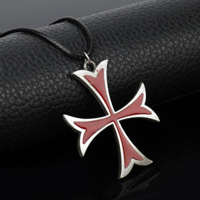 Knights Templar Commandery Necklace - Medieval Cross - Bricks Masons