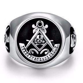 Past Master Blue Lodge Ring - With Skull & Bones - Bricks Masons